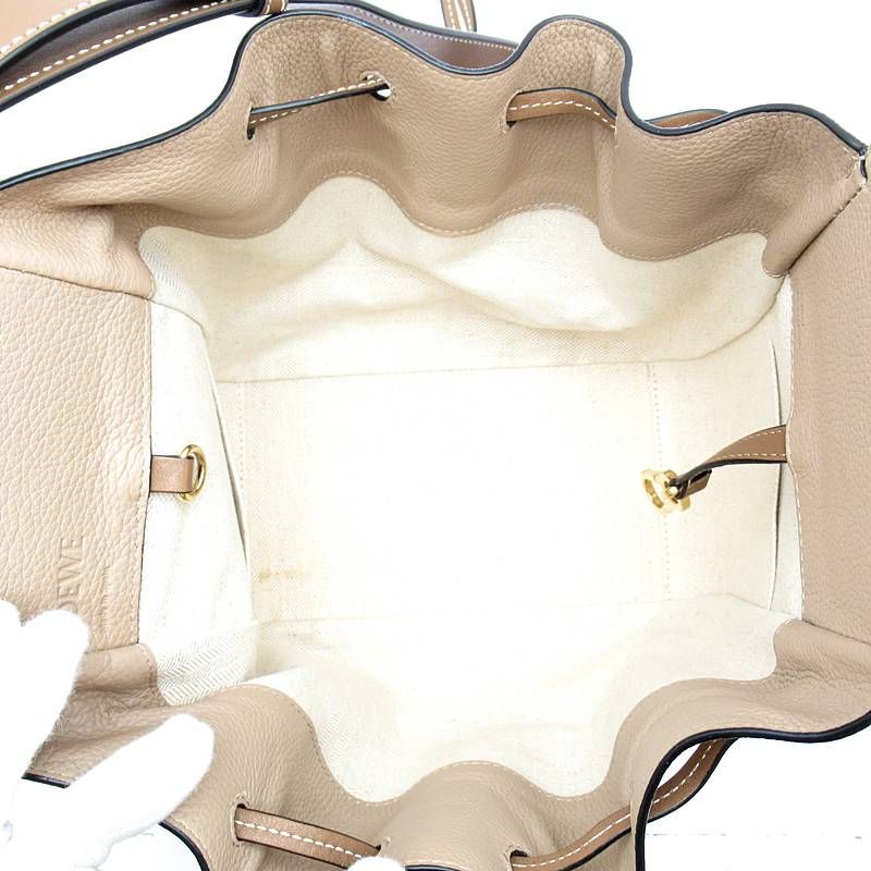 Loewe Hammock Drawstring Bag Small Soft Grain Calf Handbag Sand