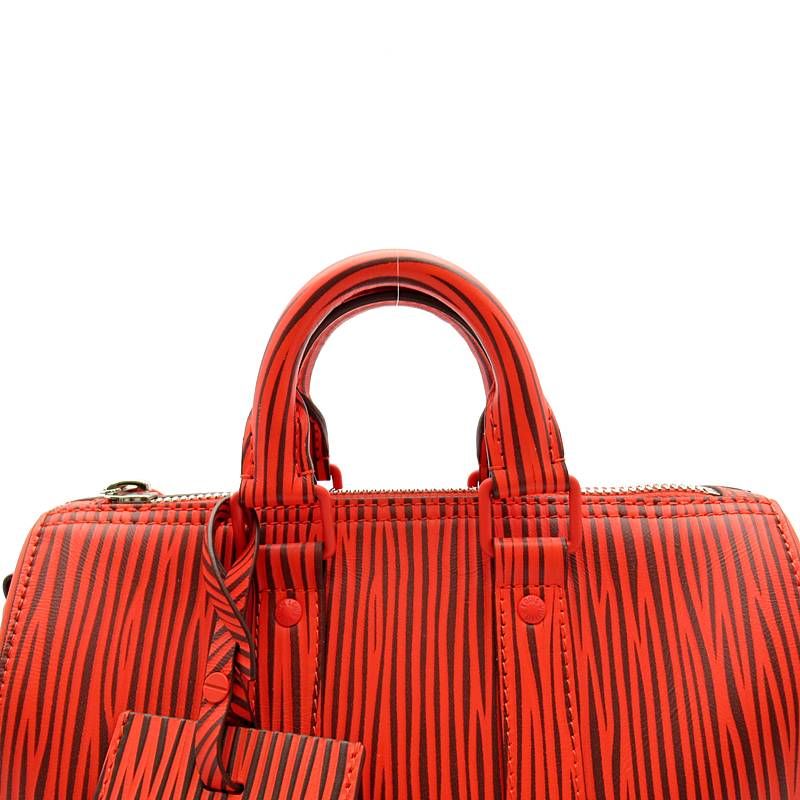 Louis Vuitton Keepall Bandouliere 25 LV Park Seo Bo Epi Handbag Rouge