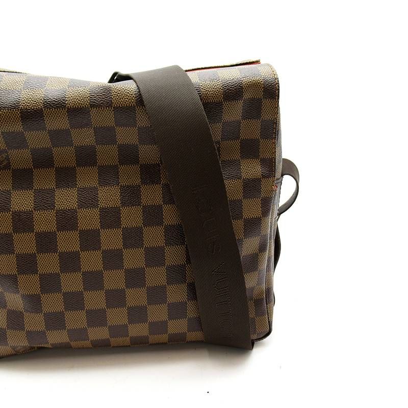 Louis Vuitton Naviglio Damier Shoulder Bag Brown
