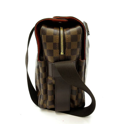 Louis Vuitton Naviglio Damier Shoulder Bag Brown