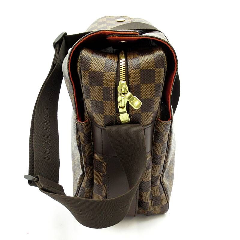 Louis Vuitton Naviglio Damier Shoulder Bag Brown