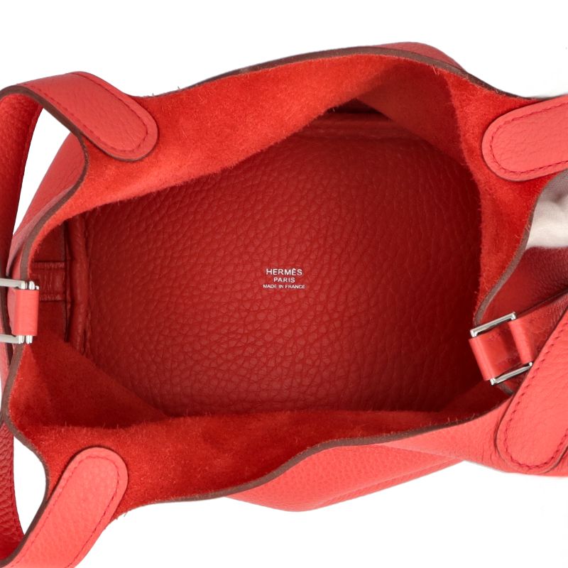 Hermes Picotin Lock PM Taurillon Clemence Handbag Bougainvillea