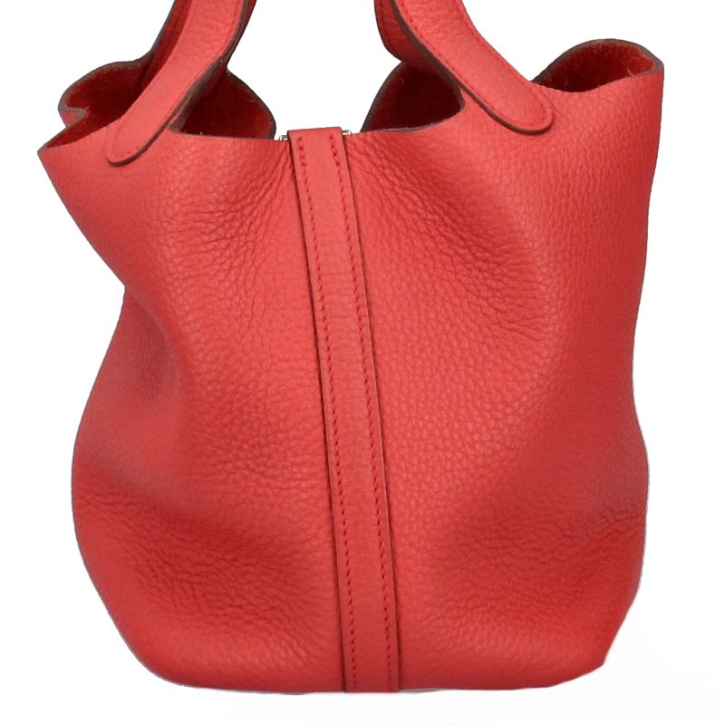 Hermes Picotin Lock PM Taurillon Clemence Handbag Bougainvillea