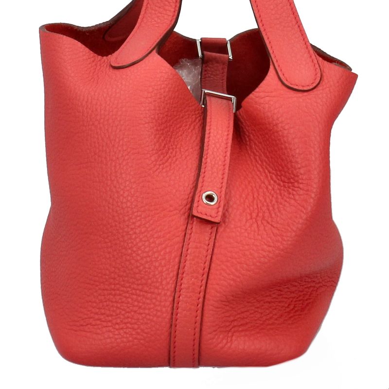 Hermes Picotin Lock PM Taurillon Clemence Handbag Bougainvillea