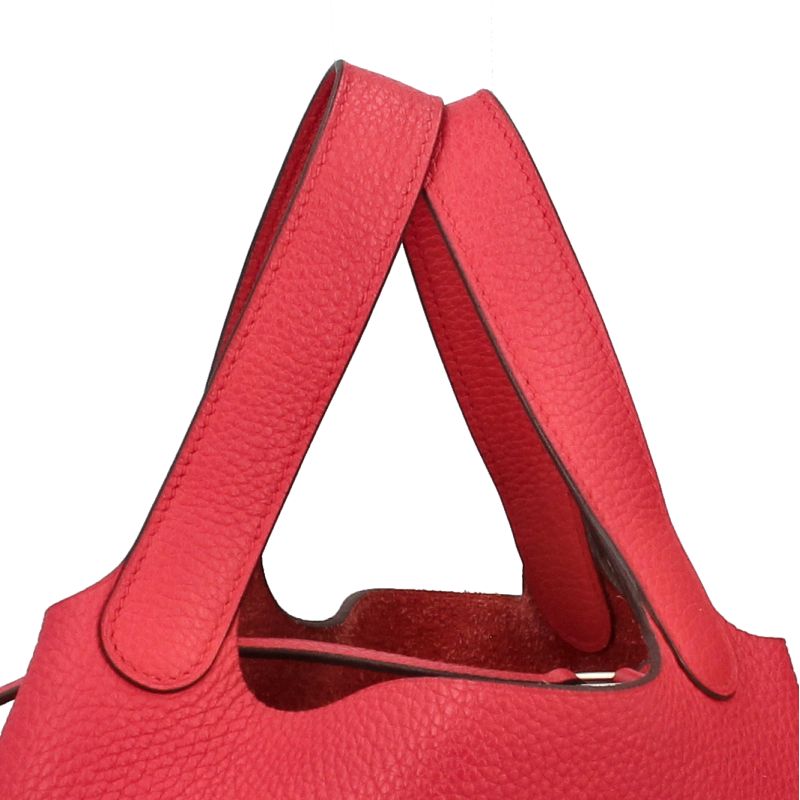 Hermes Picotin Lock PM Taurillon Clemence Handbag Rose Extreme