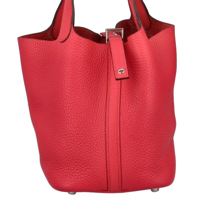 Hermes Picotin Lock PM Taurillon Clemence Handbag Rose Extreme