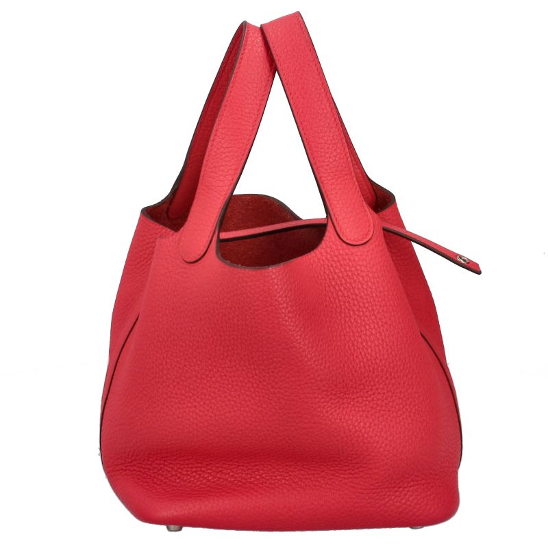 Hermes Picotin Lock PM Taurillon Clemence Handbag Rose Extreme