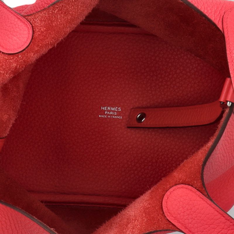 Hermes Picotin Lock PM Taurillon Clemence Handbag Rose Extreme