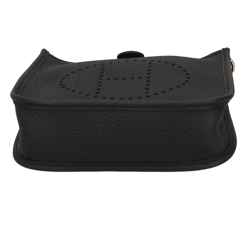 Hermes Evelyne TPM Amazon Taurillon Clemence Shoulder Bag Noir Black