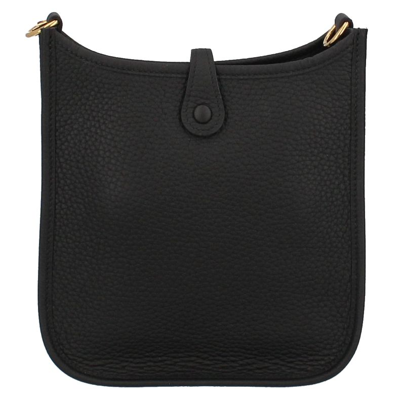 Hermes Evelyne TPM Amazon Taurillon Clemence Shoulder Bag Noir Black