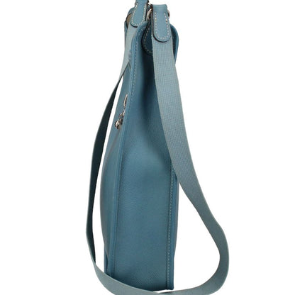 Hermes Vespa PM Courchevel Shoulder Bag Blue Jean