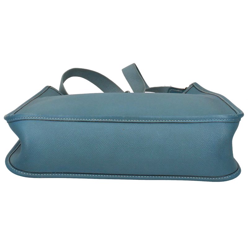 Hermes Vespa PM Courchevel Shoulder Bag Blue Jean