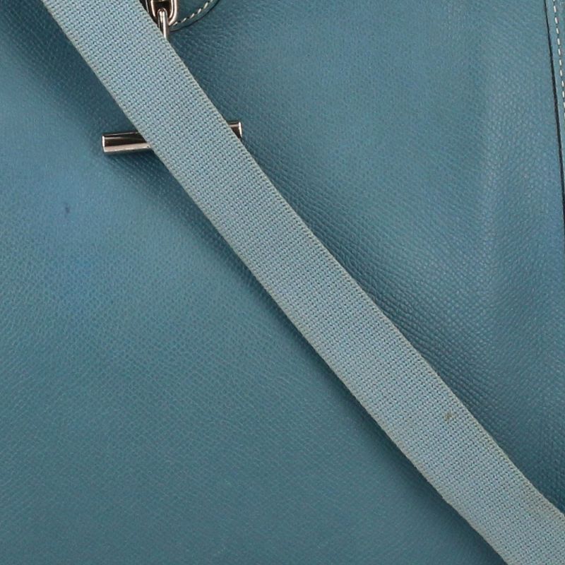 Hermes Vespa PM Courchevel Shoulder Bag Blue Jean