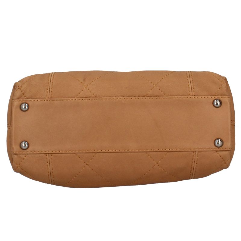 Chanel Chain Tote Calf Brown