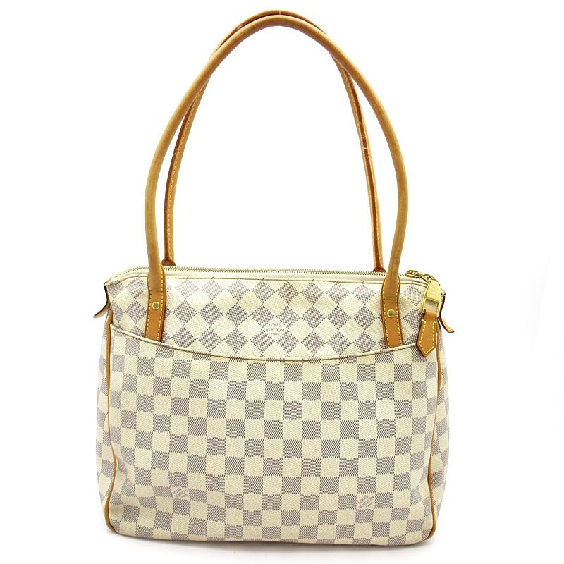 Louis Vuitton Figheri PM Damier Azur Tote White