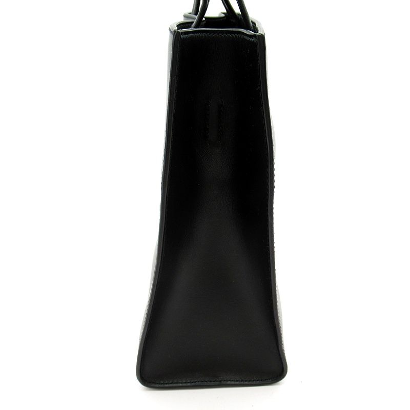 Prada Embossed Triangle 2-Way Leather Shoulder Bag Black