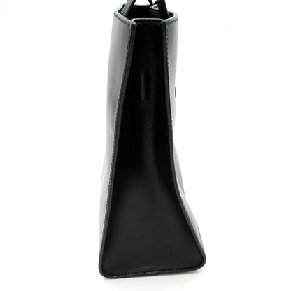 Prada Embossed Triangle 2-Way Leather Shoulder Bag Black
