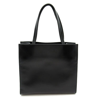 Prada Embossed Triangle 2-Way Leather Shoulder Bag Black