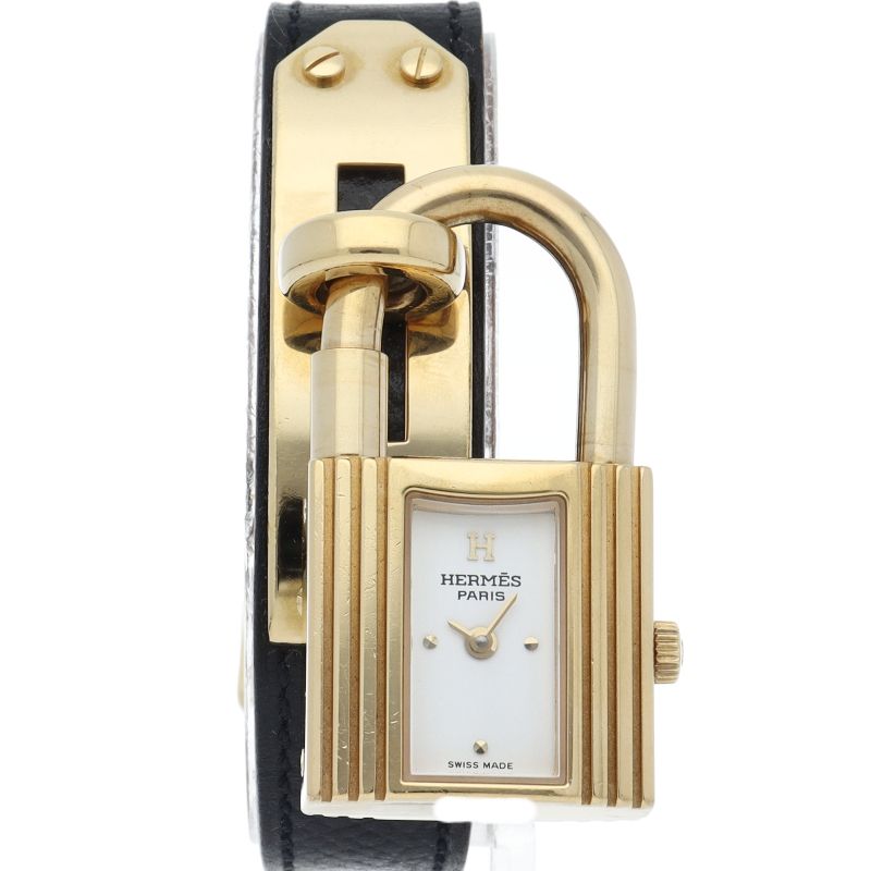 Hermes Kelly Watch Leather White