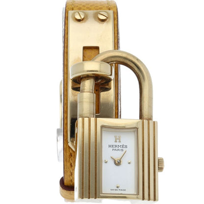 Hermes Kelly Watch Leather White