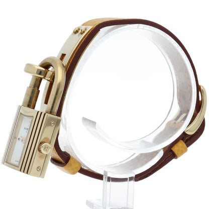 Hermes Kelly Watch Leather White