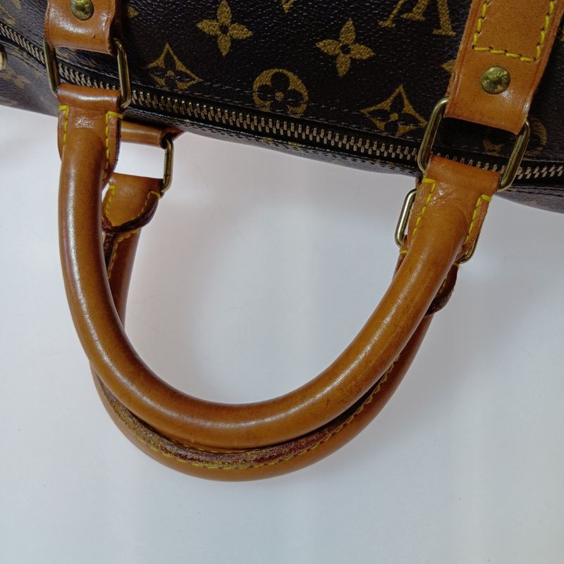 Louis Vuitton Monogram Keepall 50 Boston Bag Brown