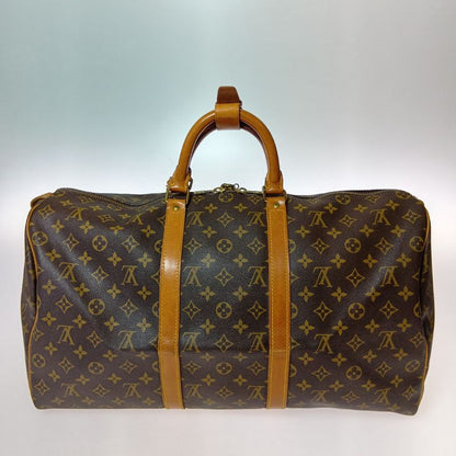 Louis Vuitton Monogram Keepall 50 Boston Bag Brown