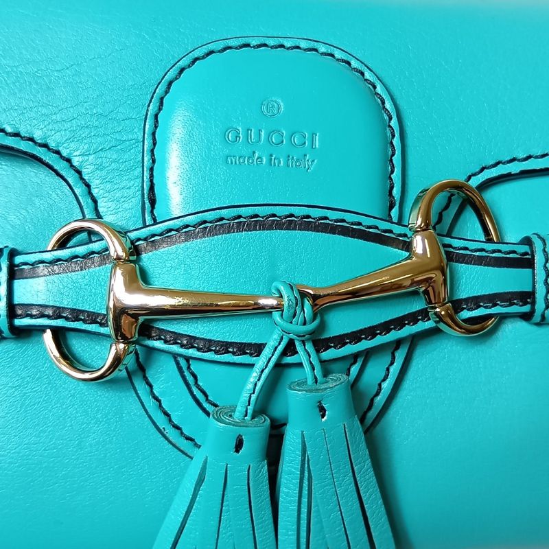 Gucci Emily Horsebit Chain Shoulder Bag Green