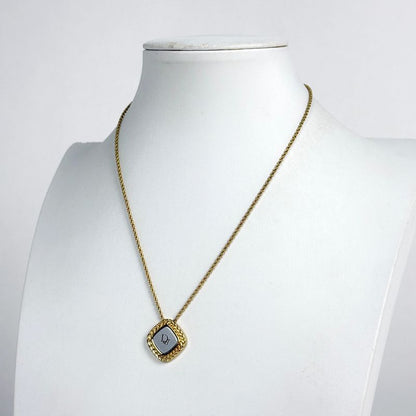 Dior Logo Necklace Gold Plated