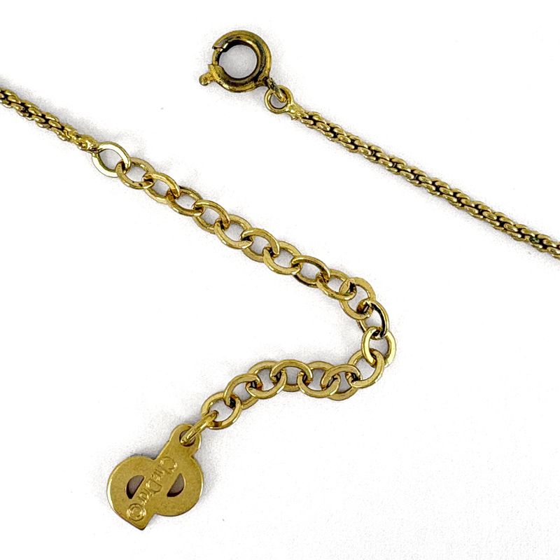 Dior Logo Necklace Gold Plated