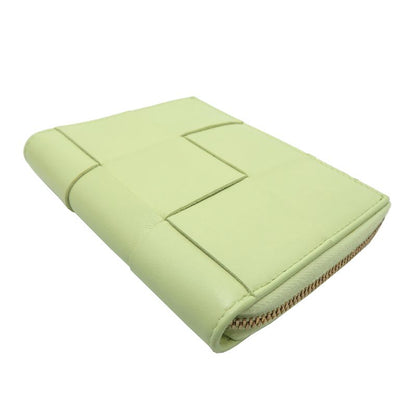 Bottega Veneta Bifold Wallet Leather Green Yellowgreen