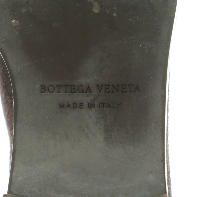 Bottega Veneta Long Boots Flat Heel Suede 36.5 Dark Purple