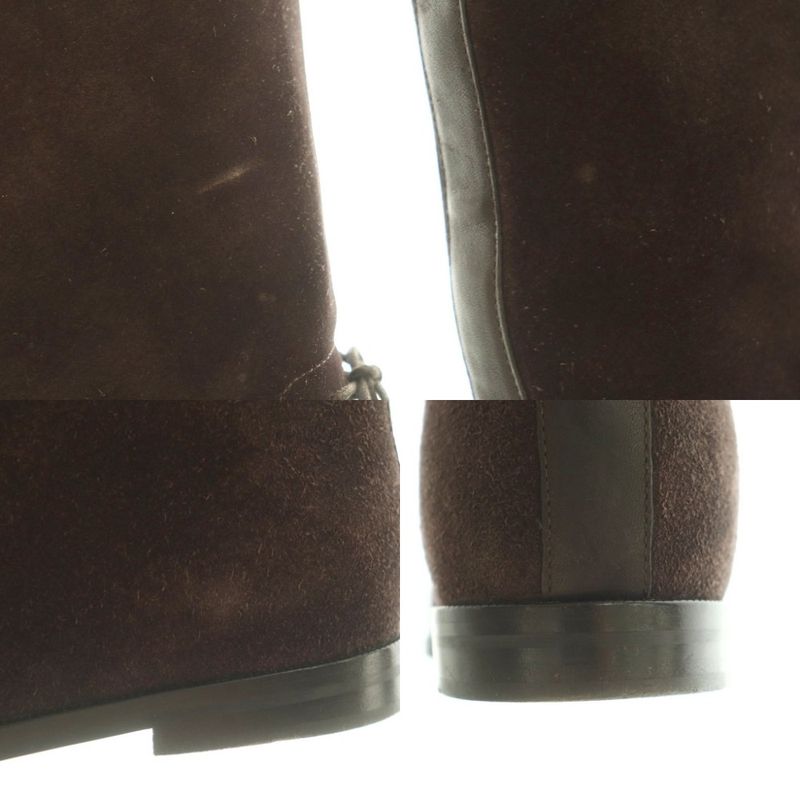 Bottega Veneta Long Boots Flat Heel Suede 36.5 Dark Purple