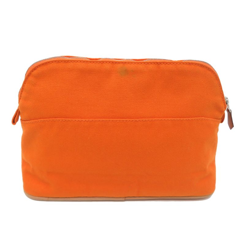 Hermes Pouch Leather Canvas