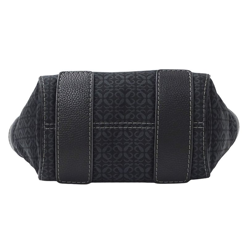 Loewe Tote Repeat Canvas Leather Black Navy Ationcan Be
