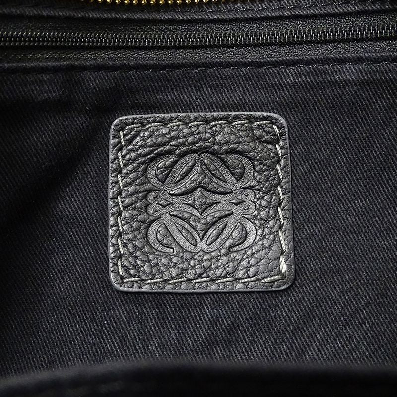 Loewe Tote Repeat Canvas Leather Black Navy Ationcan Be