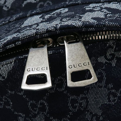 Gucci GG Denim Backpack Navy Blue