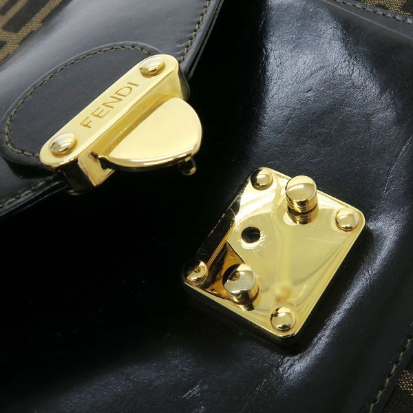 Fendi Shoulder Bag Leather Brown