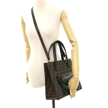 Fendi Shoulder Bag Leather Brown