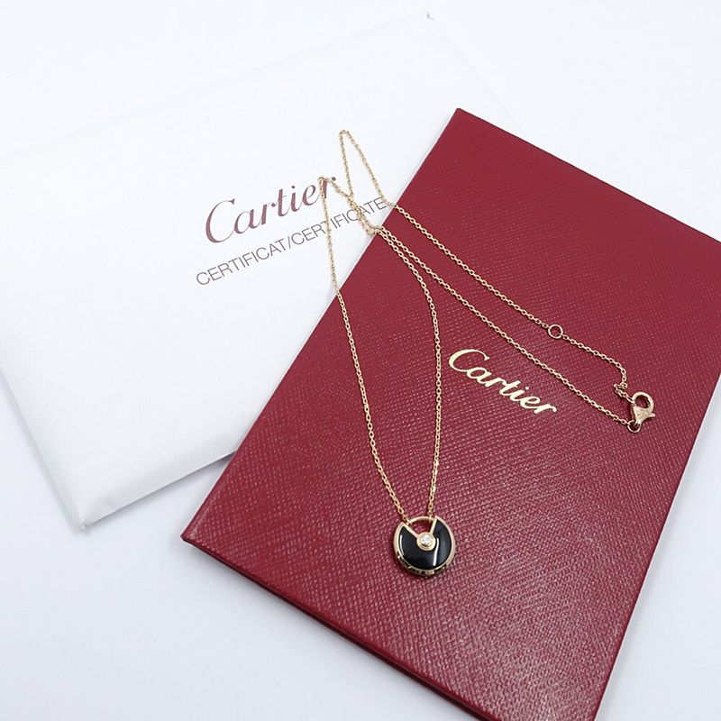 Cartier Necklace Amulet de Onyx Diamond PG