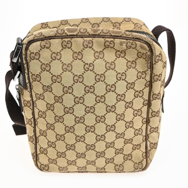 Gucci Shoulder Bag GG Canvas Leather