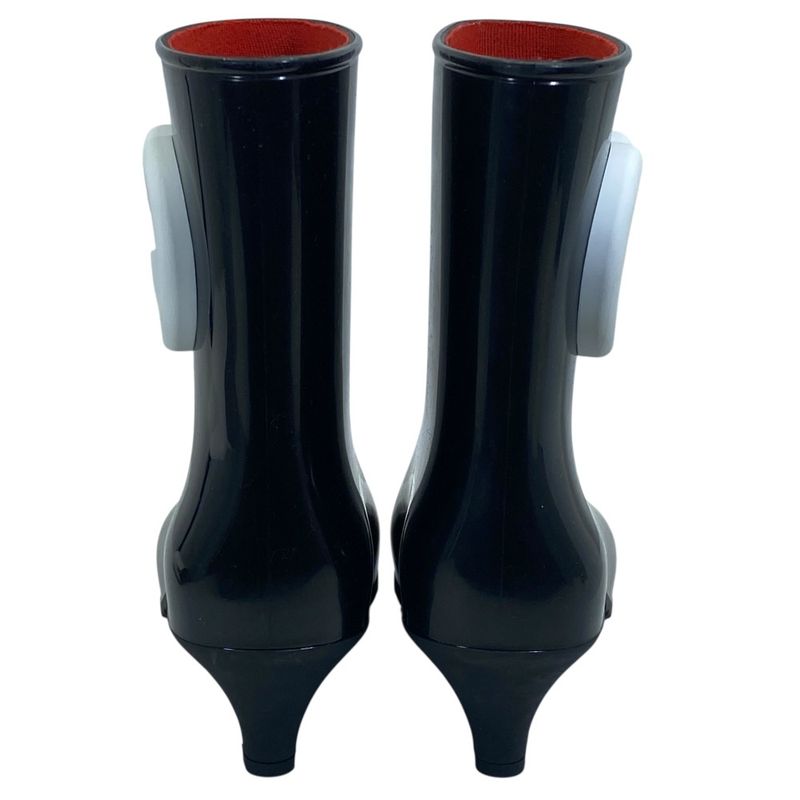 Gucci Interlocking Ankle Boots Rain Pointed Toe Rubber