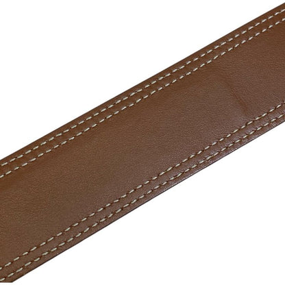 Celine Shoulder Strap Bag Logo Leather Brown Gold