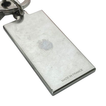 Hermes Illusion Key Ring Charm Key Holder Silver Black Metal Silver-black