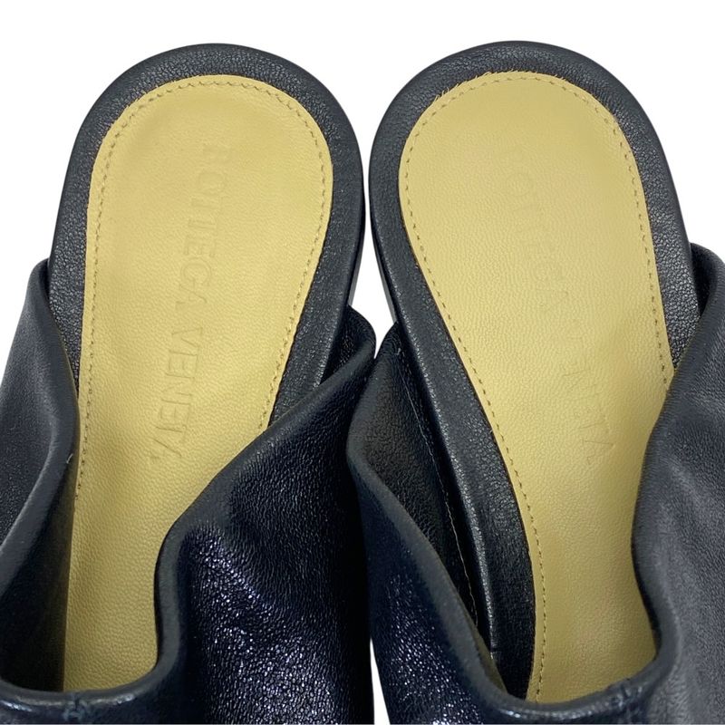 Bottega Veneta Sandals Mule Slippers Sock Nappa Leather Black