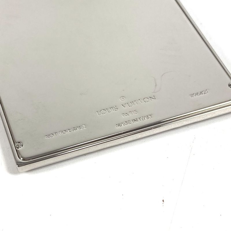 Louis Vuitton Card Case Holder Metal Silver