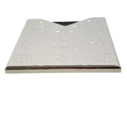 Louis Vuitton Card Case Holder Metal Silver