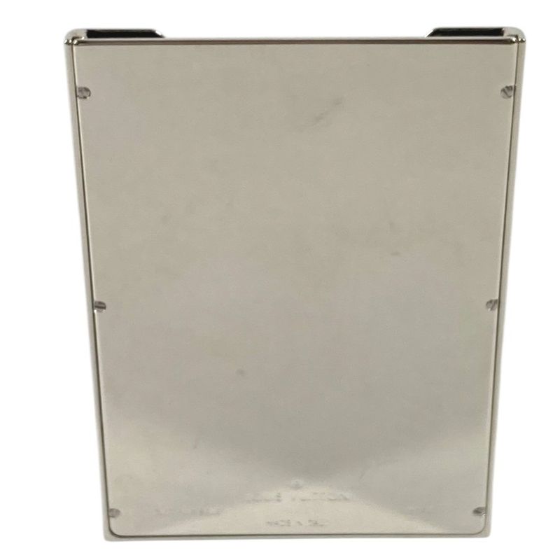 Louis Vuitton Card Case Holder Metal Silver