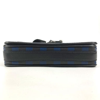 Louis Vuitton Shoulder Bag Studio Messenger Leather Black Blue