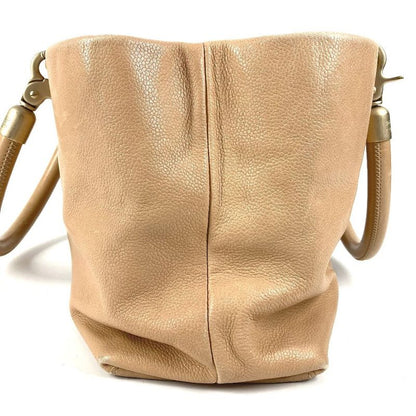 Chanel Shoulder Bag CC Logo Caviar Leather Beige